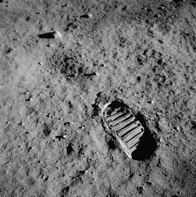 Wall Art - Photograph - Apollo 11 Boot Print On The Moon. July by Everett