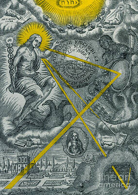 Wall Art - Photograph - Ars Magna Lucis, Threefold Universe,1646 by Science Source