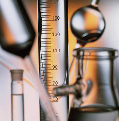 Wall Art - Photograph - Assortment Of Laboratory Glassware by Science Photo Library