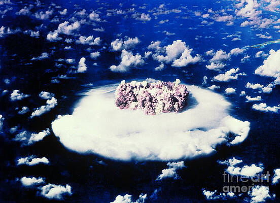 Wall Art - Photograph - Atomic Bomb Test Cloud by Science Source