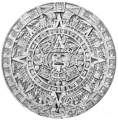 Wall Art - Photograph - Aztec Calendar by Science Source