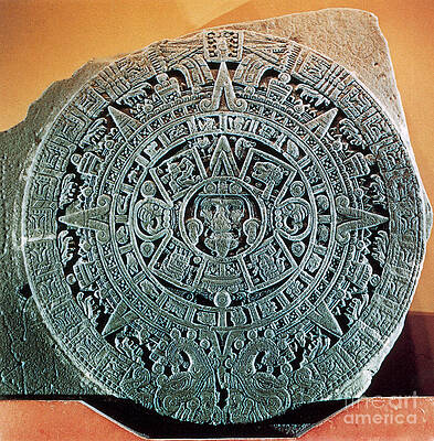 Wall Art - Photograph - Aztec Calendar Stone by Science Source