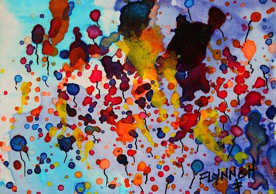Wall Art - Painting - Balloons in the Sky by Lynn Chatman