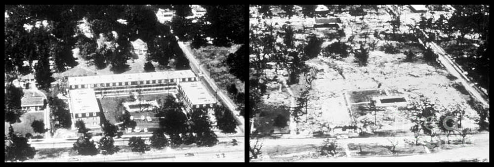 Wall Art - Photograph - Before And After Hurricane Camille 1969 by Science Source