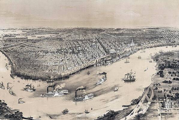 Wall Art - Photograph - Birds Eye View Of New-orleans by Everett