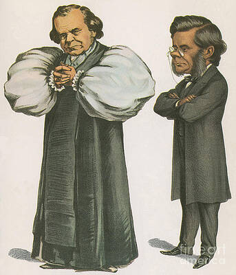 Wall Art - Photograph - Bishop Wilberforce And Thomas Huxley by Science Source