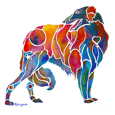 Borzoi Painting by Jo Lynch Borzoi Painting by Jo Lynch