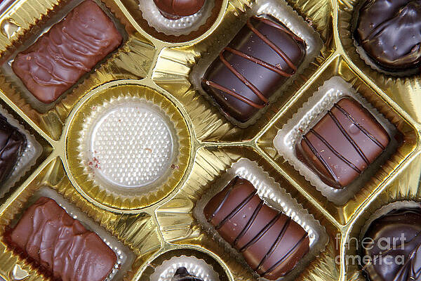 Wall Art - Photograph - Box Of Chocolates, One Missing by Photo Researchers