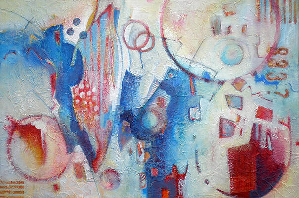 Bubbling Up - Abstract in Blues by Susanne Clark Bubbling Up - Abstract in Blues by Susanne Clark