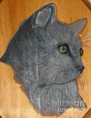 Cat gray by John  Lang