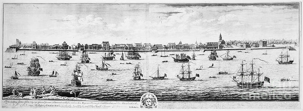 Wall Art - Drawing - Charleston Harbor, 1739 by GRANGER Historical Picture Archive