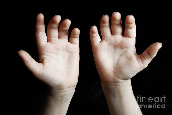 Wall Art - Photograph - Child hands by Sami Sarkis Photography