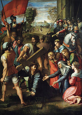 Christ Falls on the Way to Calvary by Raphael Christ Falls on the Way to Calvary by Raphael