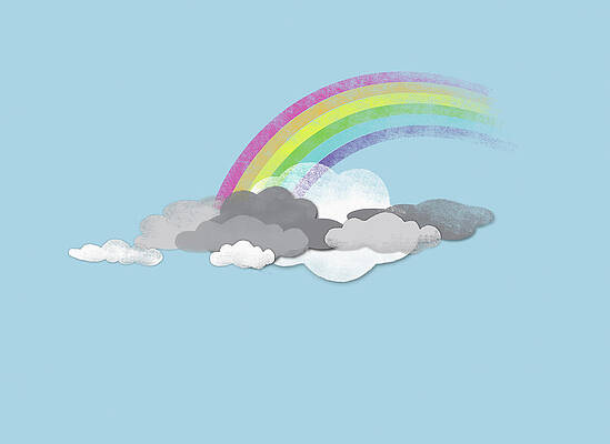Wall Art - Digital Art - Clouds And A Rainbow by Jutta Kuss