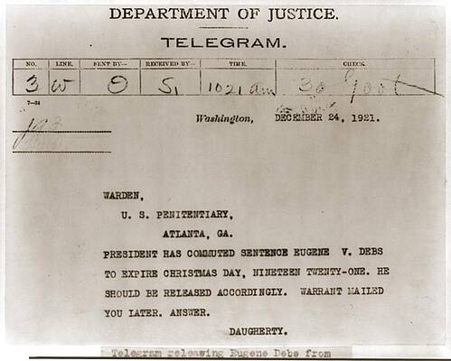 Wall Art - Photograph - Commutation Of Eugene Debs Jail by Everett