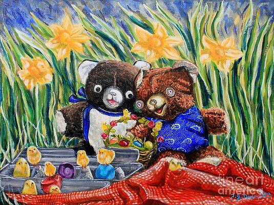 teddy bear picnic painting