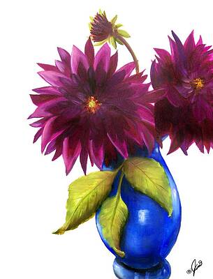 Wall Art - Painting - Dahlia by Joni McPherson