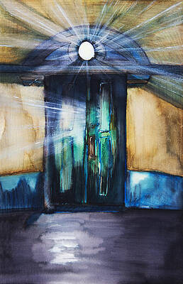 Wall Art - Painting - Door Light by Tara Thelen