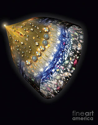 Wall Art - Digital Art - Early History of the Universe by Henning Dalhoff and SPL and Photo Researchers