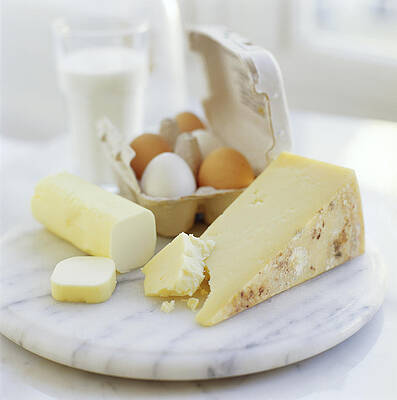 Wall Art - Photograph - Eggs And Cheese by Science Photo Library