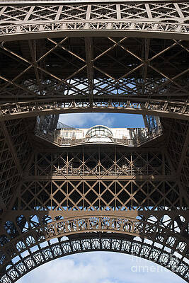Wall Art - Photograph - Eiffel tower first platform from below by Fabrizio Ruggeri