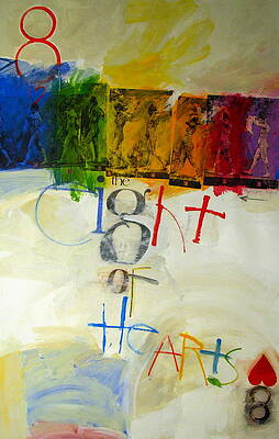 Wall Art - Painting - Eight of Hearts 34-52 by Cliff Spohn