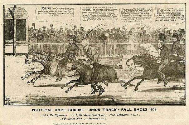 Wall Art - Photograph - Election Of 1836. Political Cartoon by Everett