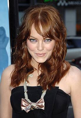Wall Art - Photograph - Emma Stone Wearing A Miu Miu Necklace by Everett