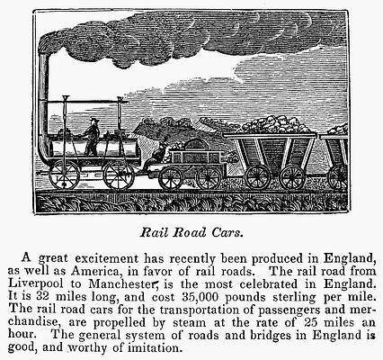 Wall Art - Photograph - England: Railroad, 1835 by Granger