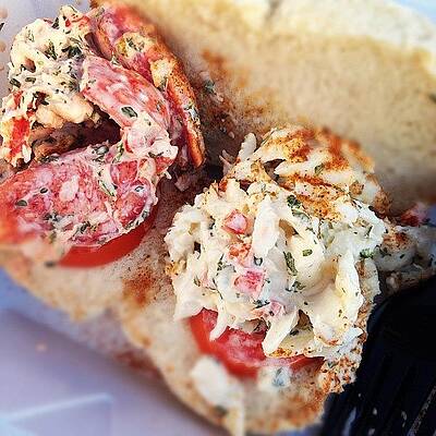 Wall Art - Photograph - Enjoying Crab And Lobster Rolls At by Mark W.  Smith