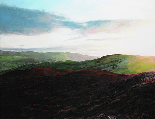 Evening Landscape towards Llangollen by Harry Robertson Evening Landscape towards Llangollen by Harry Robertson