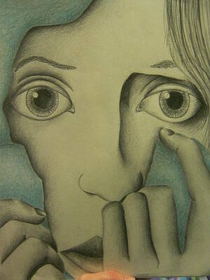 Wall Art - Drawing - Fear Itself by Mia Nottrott