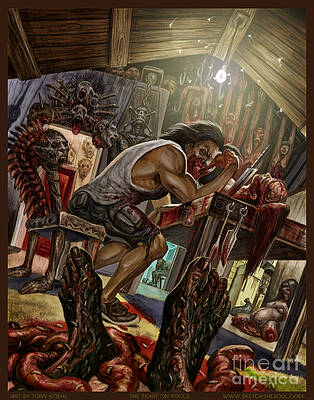 Wall Art - Mixed Media - Feast On Fools by Tony Koehl