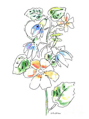 Wall Art - Painting - Floral Watercolor Paintings 4 by Gordon Punt