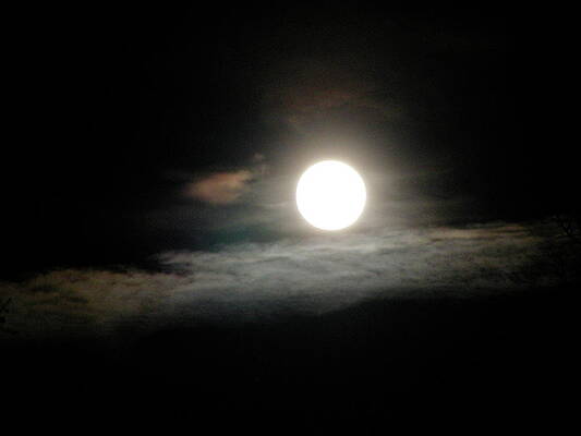 Wall Art - Photograph - Full Moon with Clouds by William McCoy