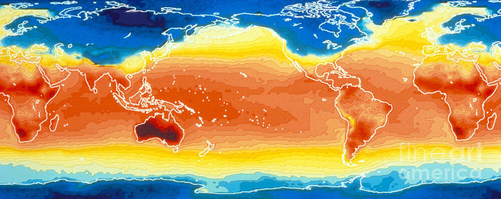 Wall Art - Photograph - Global Sea Surface Temperature by Nasa