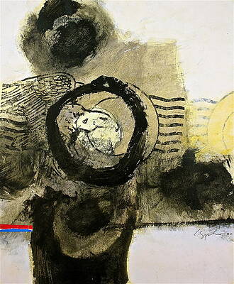 Wall Art - Painting - Go in Post Hole by Cliff Spohn