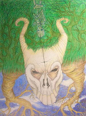 Wall Art - Drawing - Grave Stone by Nicholas Vermes
