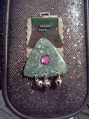 Green Triangle Pendant   by Jennifer Weeks