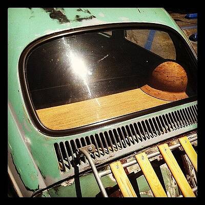 Wall Art - Photograph - Green VW by Gwyn Newcombe