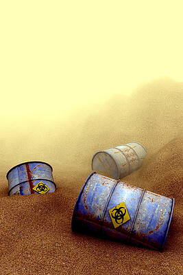 Drum Leaking Toxic Waste, Artwork by Christian Darkin