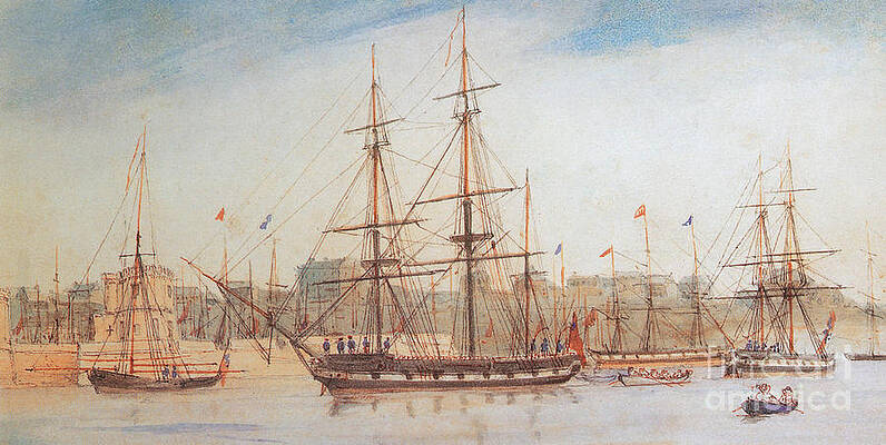 Wall Art - Photograph - Hms Beagle Watercolor by Science Source