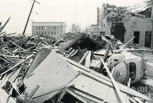 Wall Art - Photograph - Hurricane Camille Devastation by Science Source