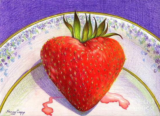 Wall Art - Painting - I Love You Berry Much by Nancy Cupp