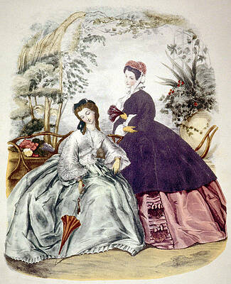 Wall Art - Photograph - Illustration Of 19th Century Fashions by Everett