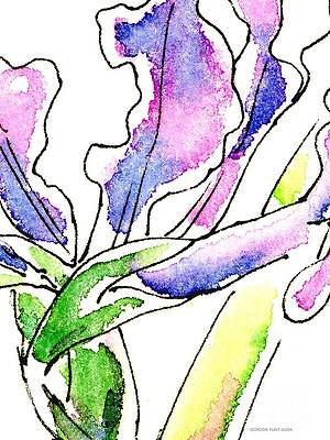 Wall Art - Painting - Iris-Abstract-Paintings-1 by Gordon Punt