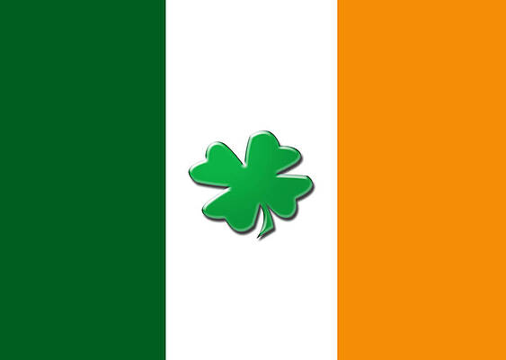 Irish shamrock flag by Christopher Rowlands Irish shamrock flag by Christopher Rowlands