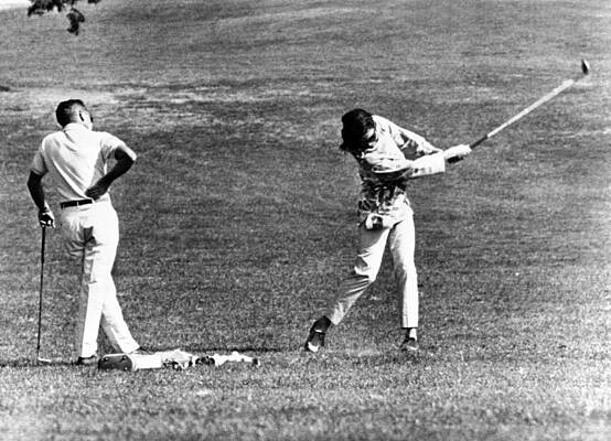 Wall Art - Photograph - Jacqueline Kennedy Taking A Lesson by Everett