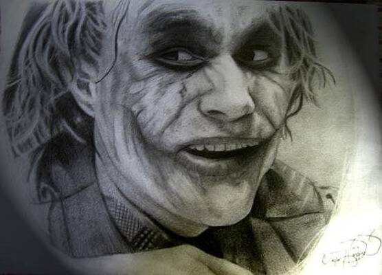Wall Art - Drawing - Joker Portrait. by Taylor Higgins