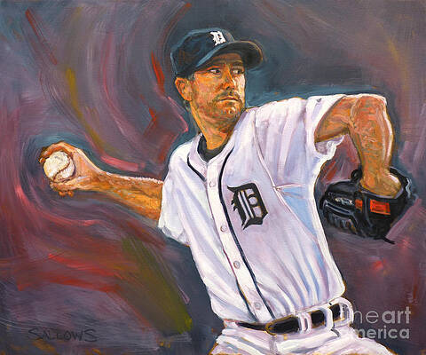 Justin Verlander Throws a Curve by Nora Sallows Justin Verlander Throws a Curve by Nora Sallows